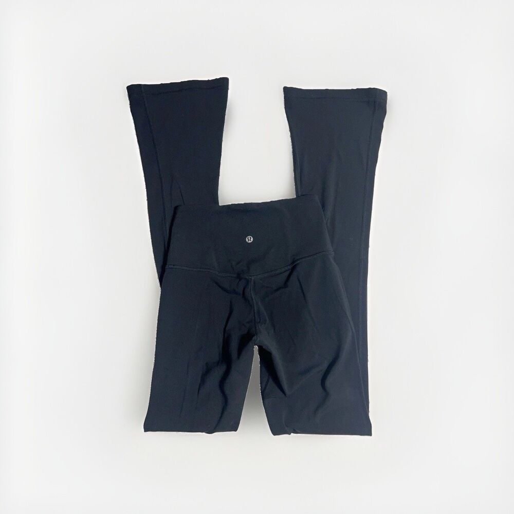 Lululemon Black Mini-Flare Pant High Rise Size 4 Tall 34 Inseam Yoga Pants